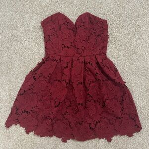 Red/Burgundy Lace Dress